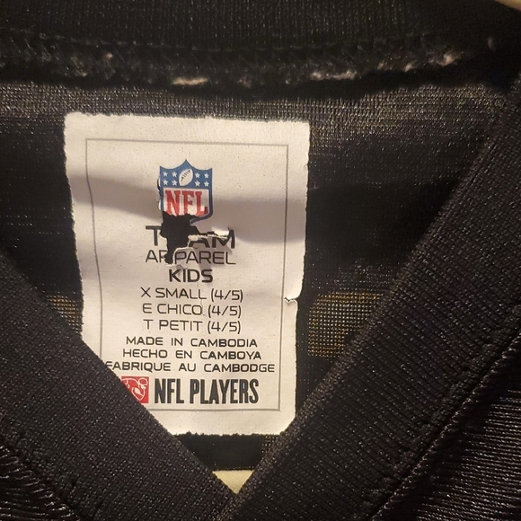 NFL Black Vikings Jersey Shirt with Number 5 (25) - Picture 2 of 3